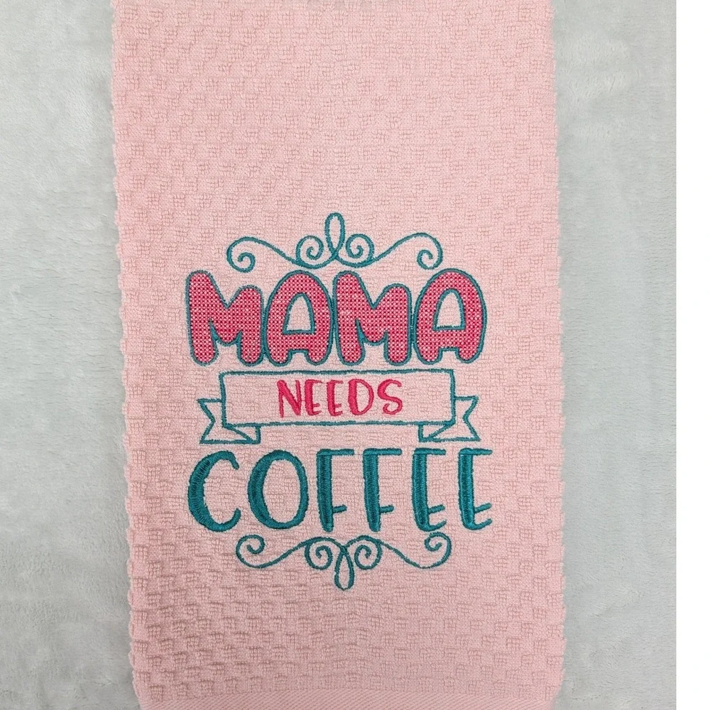Mama Needs Coffee Kitchen Bath Towel Great Gift Idea!